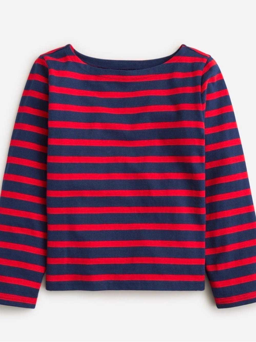 J. Crew Classic Mariner Cloth Boat Neck T-shirt in Stripe, size L, EUC